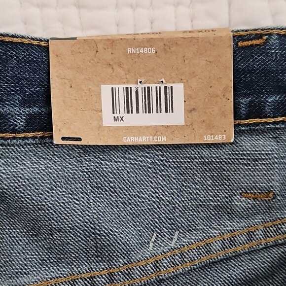Carhartt Holter Jeans Men's 40x32 Relaxed Straight Leg Blue Stretch NWT BD1483-M - Picture 15 of 16
